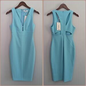 NEW Women's Likely 2 Albury Mint Blue Sheath Dress Cut Sexy Bodycon